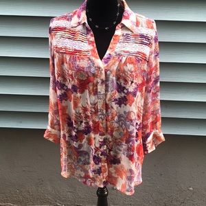 Vintage America Multicolor Light Button Down Shirt